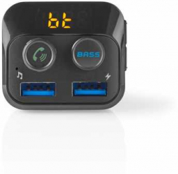 Modulator Fm Nedis Bluetooth Bass Boost Microsd Hands-free 2x Usb 