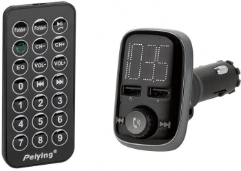 Modulator Fm Peiying Handsfree Auto Mp3 Player Led Display Wireless Bluetooth 2 X Usb Citire Usb Si Microsd Mp3 Port Audio 3.5mm Slot 