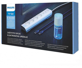 Set Protectie Supratensiune Philips + Cablu HDMI + Kit curatare ecran 