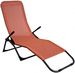 Sezlong Plaja Pliabil Structura Metal Acoperit Cu Tesatura Sintetica culoare Rosu 195 X 58 X 98 Cm 