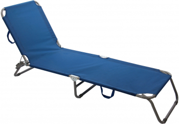 Sezlong Plaja Pliabil Structura Metal Albastru 190 X 56 X 27 Cm 