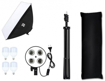 Studio Set Puluz Softbox 50x70cm Tripod LED Bulb PU5071EU 