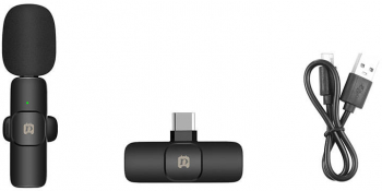 Wireless Microphone Puluz PU3151B Lavalier Type C Android Compatible 