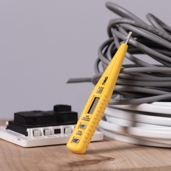 Yellow Voltage Tester Deli EDL8003 12-250V 