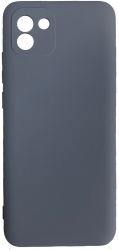 Husa Lemontti Silicon Soft Slim compatibila cu Samsung Galaxy A03 Lavender Gray material mat si fin captusit cu microfibra 