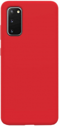 Husa de protectie 360° Lemontti Liquid Silicon compatibila cu Samsung Galaxy S20 Red 