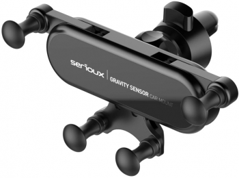Suport auto telefon Gravity Serioux CH04 5 puncte sustinere prindere Grila ventilatie Negru 