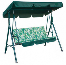 Balansoar Gradina Realizat Din Otel Si Textil Dimensiuni 170x110x153 Cm Culoare Verde 