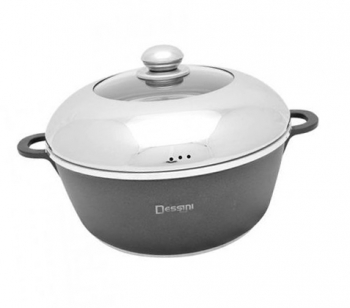 Cratita De Aluminiu Greu Cu Capac Design Modern Dimensiune 26 Cm Capacitate 6 2l 
