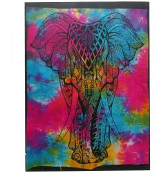Decoratiune Multifunctionala pentru Perete / Fata Masa / Cearsaf / Perdea din Bumbac &ndash Elefant Lucrate Manual 112 x 78 cm 