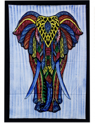 Decoratiune Multifunctionala pentru Perete / Fata Masa / Cearsaf / Perdea din Bumbac Elefant 78x112 cm 
