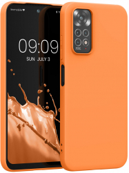 Husa Kwmobile pentru Xiaomi Redmi Note 11/Redmi Note 11s Silicon Portocaliu 57368.150 
