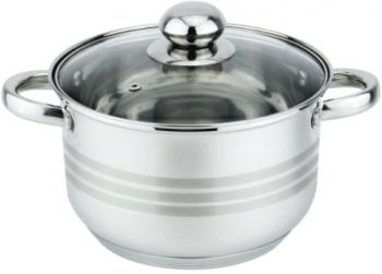 Oala Cu Capac Inox Capac Din Sticla Termorezistenta Manere Din Inox Capacitate 4l Diametru 22 Cm Design Compact Usor De Curatat Si Fo 
