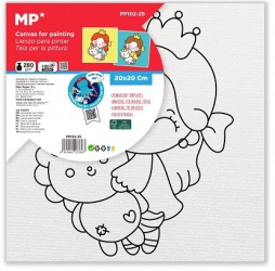 Panza de colorat cu desen pretiparit 20 x 20 cm printesa si ursulet 