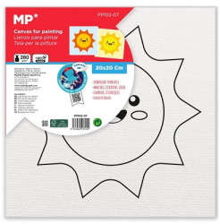 Panza de colorat cu desen pretiparit 20 x 20 cm soare 