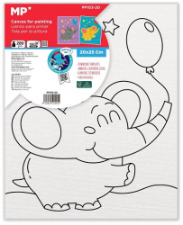 Panza de colorat cu desen pretiparit 20 x 25 cm elefant 
