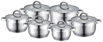 Set 6 Cratite De Inox Cu Capac Peterhof 