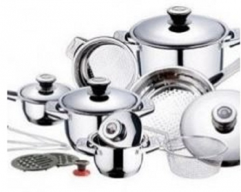 Set De Oale Cu Capac 18 Piese Capac Sticla Termorezistenta Otel Inoxidabil Manere Termometru Orificiu Pentru Aburi 9 Straturi Arginti