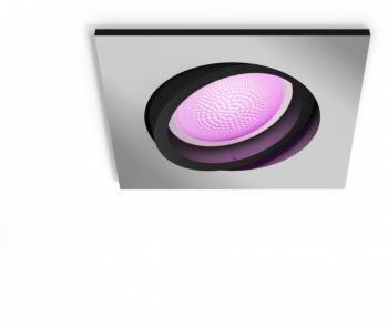 Spot Incastrat Philips Bec Led Gu10 5.7w 6w Ambianta Alba/color 15000 Ore Alimentare 240 V 50 60 Hz Ip20 350 Lm Argintiu/negru 