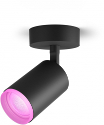Spot Luminos Led Gu10 Compatibilitate Bluetooth/bridge Philips Stil Contemporan Material Metal 350 Lm 5.7 W Ip20 Negru 