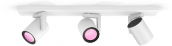 Spot Triplu Luminos Ambianta Color/ Alb Cald Philips Led Gu10 Tehnologie Bluetooth 1050 Lm 15000 Ore 5.7 W Ip20 Contemporan Culoare 