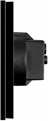 Priza dubla Luxion LX-2MP010A-B cu protectie copii/termica/contact/suprasarcina 16A IP45 rama din aluminiu Negru 