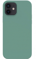 Husa de protectie 360° Lemontti Liquid Silicon pentru iPhone 12 Mini Forest Green 