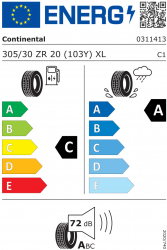 Anvelopa Vara CONTINENTAL SportContact 7 305/30R20 103Y XL 