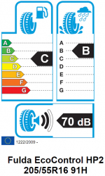 Anvelopa Vara Fulda EcoControl HP2 205/55R16 91H 