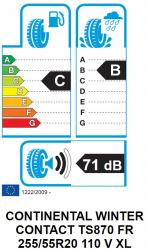 Anvelopa Iarna Continental WINTER CONTACT TS870 FR 255/55R20 110V XL 