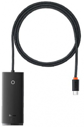 Adaptor HUB Baseus Lite de tip C la USB 3.0x4 25 cm Negru 