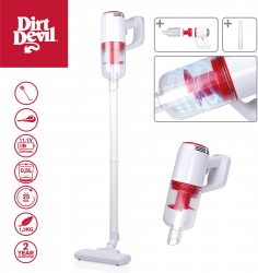 Aspirator vertical fara fir 2in1 Dirt Devil DD9001 baterie incorporata max. putere: 80W Capacitate recipient praf: 0 5 l Greutate: 1.3kg