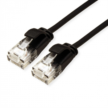 Cablu de rețea RJ45 MYCON Slim UTP Cat.6A LSOH 3m Negru CON3956