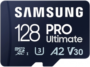Card de memorie Samsung PRO Ultimate microSDXC UHS-I 128GB Cititor Blue 