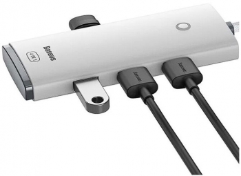 HUB Baseus Lite WKQX030402 Cablu USB Type-C 1m alb 