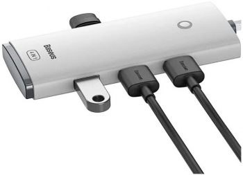 HUB Baseus Lite WKQX030502 Cablu USB Type-C 2m alb 