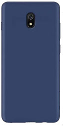 Husa Lemontti Silicon Silky compatibila cu Xiaomi Redmi 8A Albastru Inchis 
