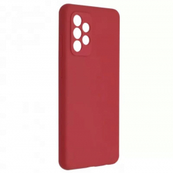 Husa Lemontti Silicon Soft Slim compatibila cu Samsung Galaxy A53 5G Santa Red material mat si fin captusit cu microfibra