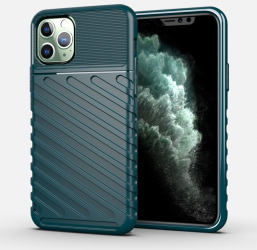 Husa Lemontti Thunderbolt compatibila cu iPhone 11 Pro Max Dark Green 