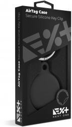 Husa Next One Silicone Key Clip pentru AirTag Black 