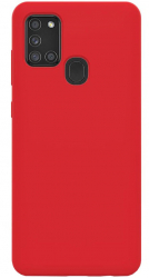 Husa de protectie 360° Lemontti Liquid Silicon Compatibila cu Samsung Galaxy A21s Red 