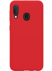 Husa de protectie 360° Lemontti Liquid Silicon compatibila cu Samsung Galaxy A20e Red 