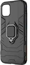Husa de protectie antisoc Lemontti Ring Armor pentru Iphone 12 Pro Max Negru 