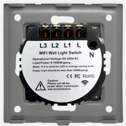 Intrerupator Triplu Wi-Fi cu RF433 cu Touch din Sticla LUXION Auriu 