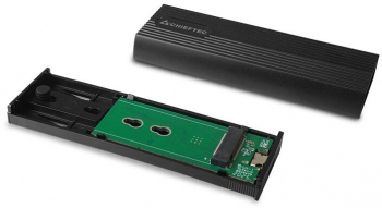 Rack extern Chieftec CEB-M2C-TL pentru SSD M.2 interfata PC USB 3.2 Type C aluminiu Negru 