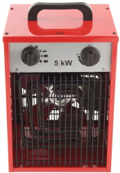 Aeroterma Industriala Trifazata De Podea 9000w Acoperire Max. 38 M² Ventilatie/incalzire Termostat Reglabil Rosu 