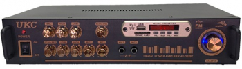 Amplificator Camera Functie Bluetooth Usb Sd Card 2x45w Corectare Ton Balans Ecou Radio Digital Negru 