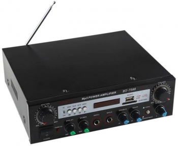 Amplificator Profesional Klausstech Cu Putere 2 X 80w Bluetooth 4 - 8 Ohmi Control Delay/echo/treble/bass 2 X Intrari Microfon Port Us 
