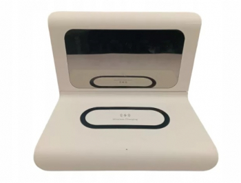 Ceas alarma digital cu incarcator wireless alb 