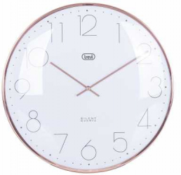 Ceas De Perete Cu Quartz Om 3512 S 30cm Trevi Alb/Roz